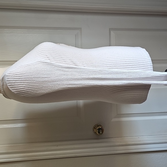 Loft Cream Ribbed Button Sweater - Picture 2 of 4